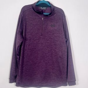 Mens Under Armour 1/4 Zip pullover shirt.  Purple sz XXL Tall